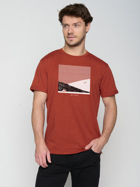 Grau:  Lässiges T-Shirt aus Bio-Baumwoll Mix für Herren [23160]
