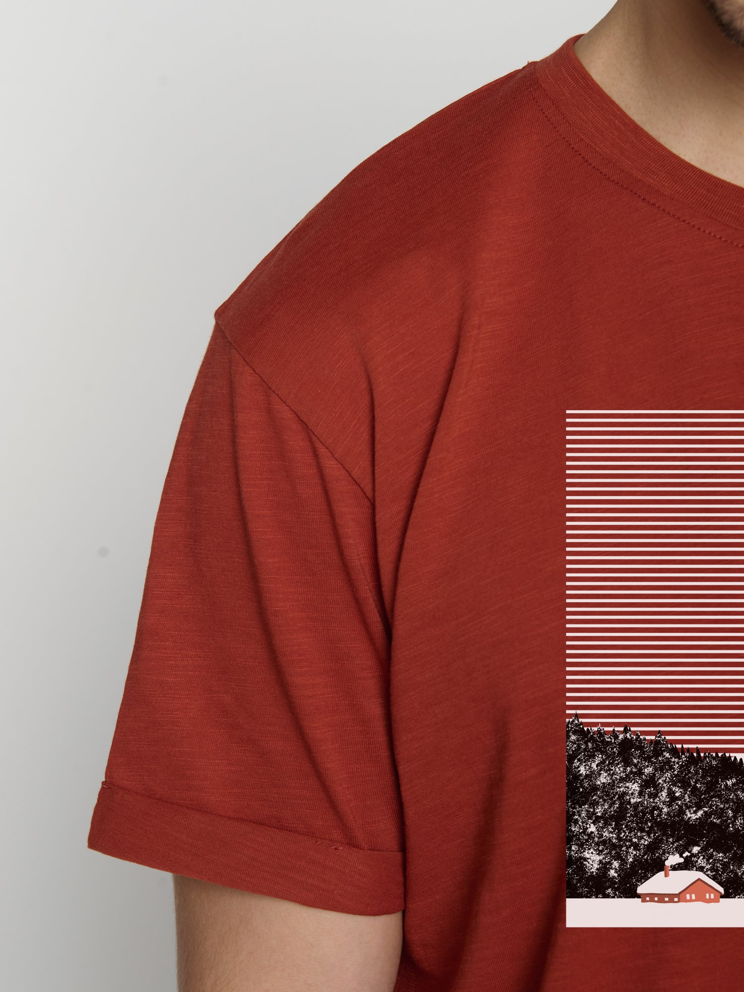 Grau:  Lässiges T-Shirt aus Bio-Baumwoll Mix für Herren [23162]