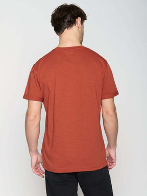Dark Clay: Lässiges T-Shirt aus Bio-Baumwoll Mix für Herren [23164]