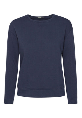 Blau:  Gemütliches Sweatshirt aus Bio-Baumwolle für Damen [224]