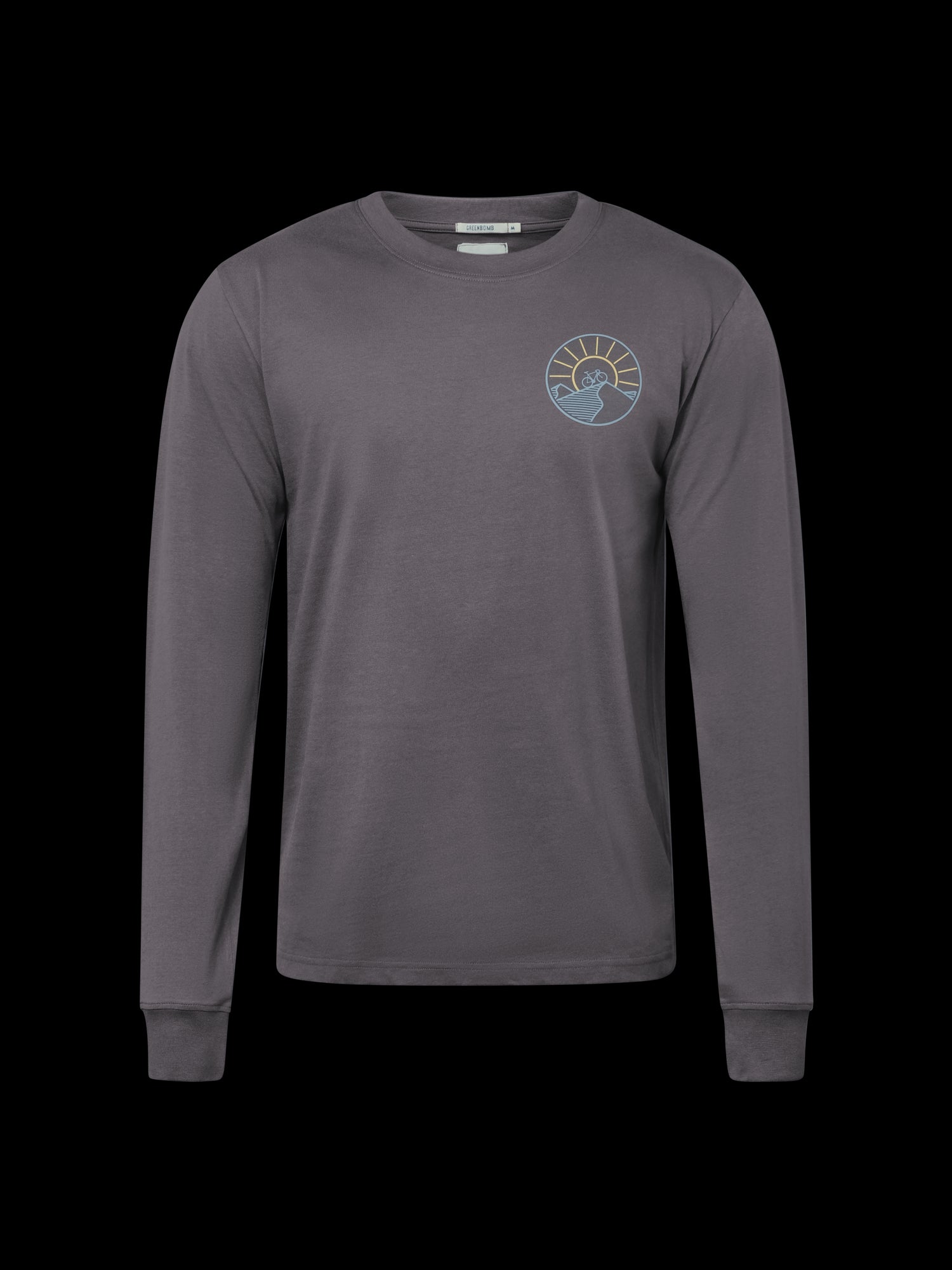 Anthracite: Elegantes Longsleeve für Herren [24692]