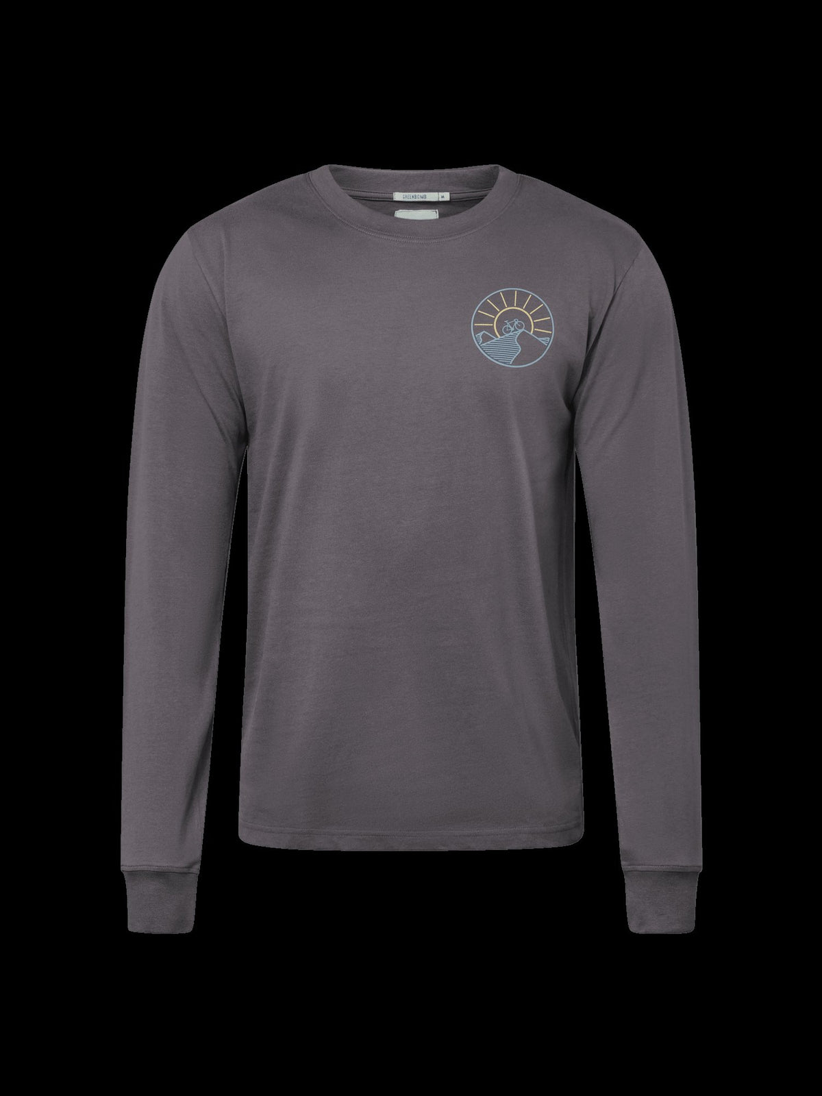 Anthracite: Sportliches Longsleeve für Herren [24692]