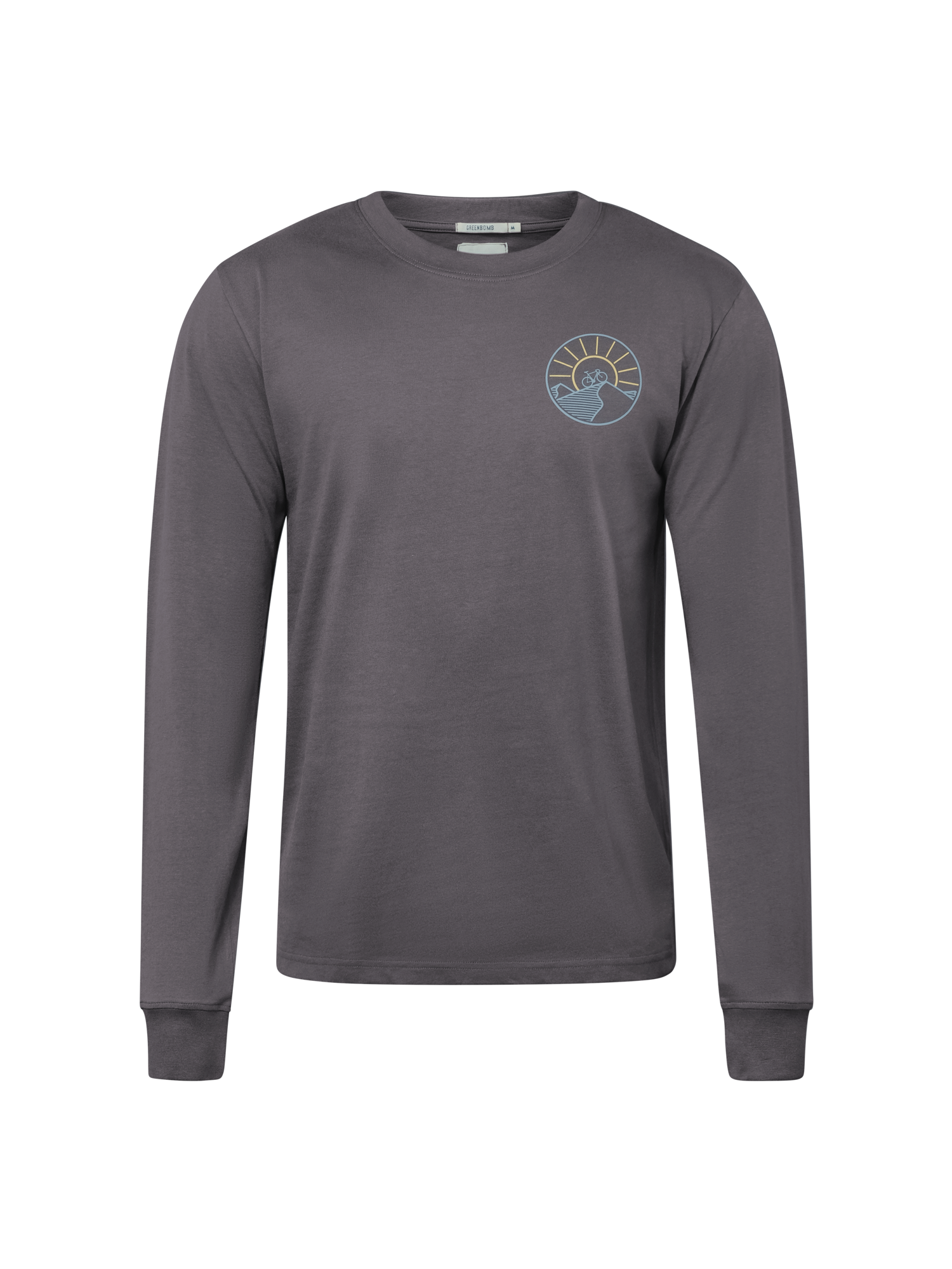 Anthracite: Sportliches Longsleeve für Herren [24692]