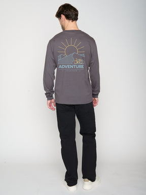 Anthracite: Sportliches Longsleeve für Herren [24693]