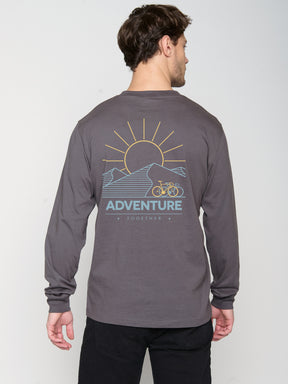 Anthracite: Sportliches Longsleeve für Herren [24694]