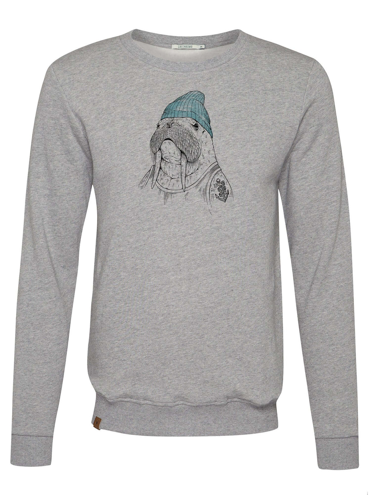 Heather Grey: Gemütliches Sweatshirt aus Bio-Baumwolle für Herren [24701]
