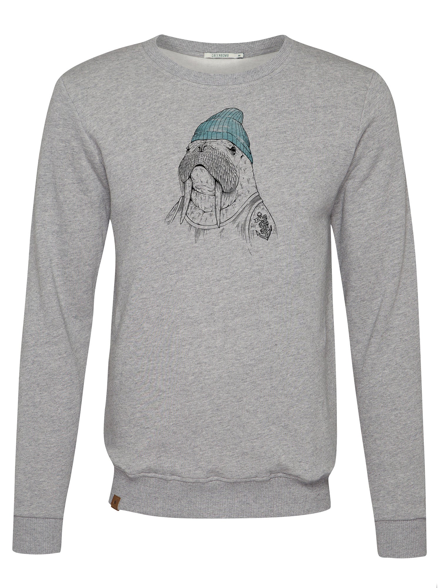 Heather Grey: Gemütliches Sweatshirt aus Bio-Baumwolle für Herren [24701]