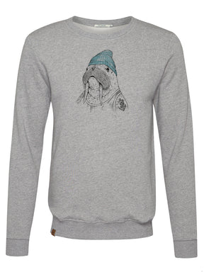 Heather Grey: Gemütliches Sweatshirt aus Bio-Baumwolle für Herren [24701]
