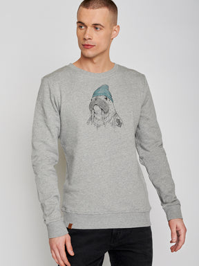 Heather Grey: Gemütliches Sweatshirt aus Bio-Baumwolle für Herren [24703]