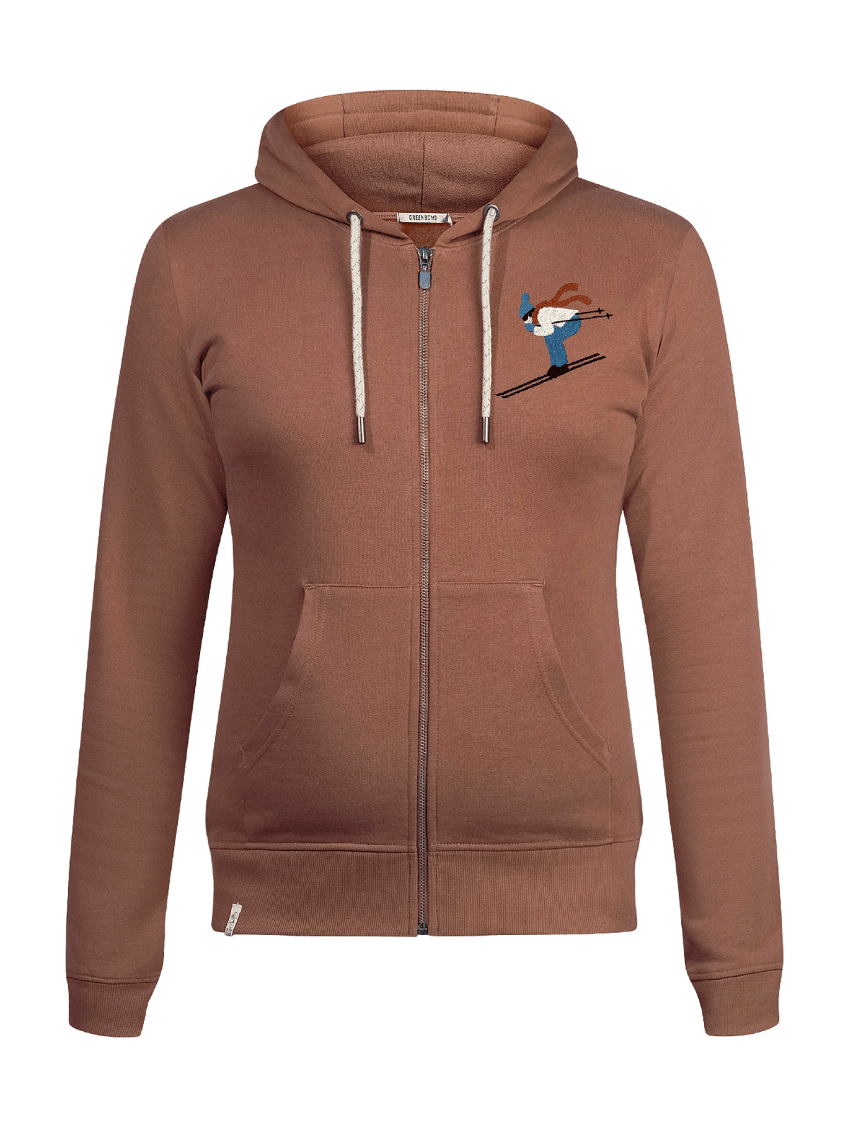 Wood Bark: Gemütliche Zipjacke aus Bio-Baumwolle für Damen [24708]