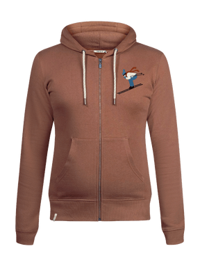 Wood Bark: Gemütliche Zipjacke aus Bio-Baumwolle für Damen [24708]