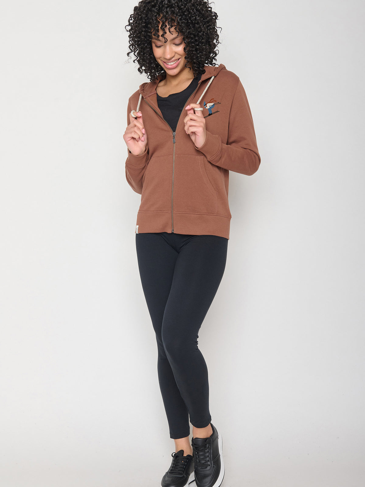 Wood Bark: Gemütliche Zipjacke aus Bio-Baumwolle für Damen [24710]