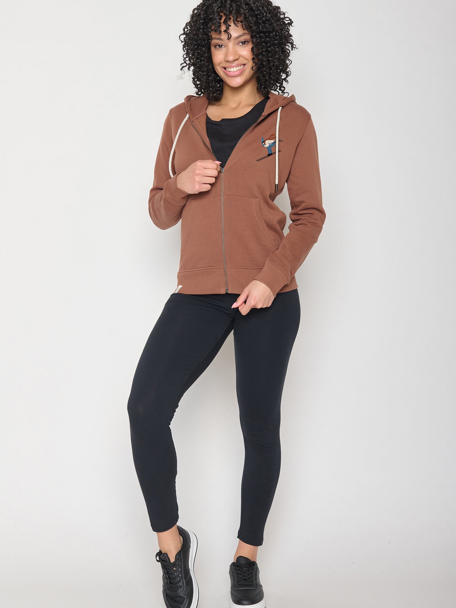 Wood Bark: Gemütliche Zipjacke aus Bio-Baumwolle für Damen [24712]