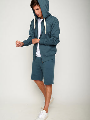 Blue Stone: Entspannte Zipjacke aus Bio-Baumwolle für Herren [24717]