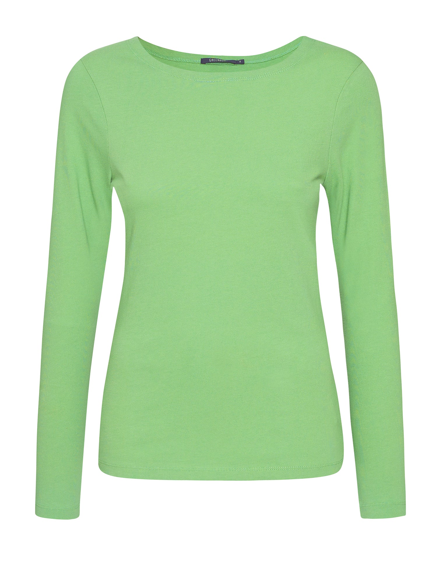 Mermaid Green: Sportliches Longsleeve aus Bio-Baumwolle für Damen [24720]