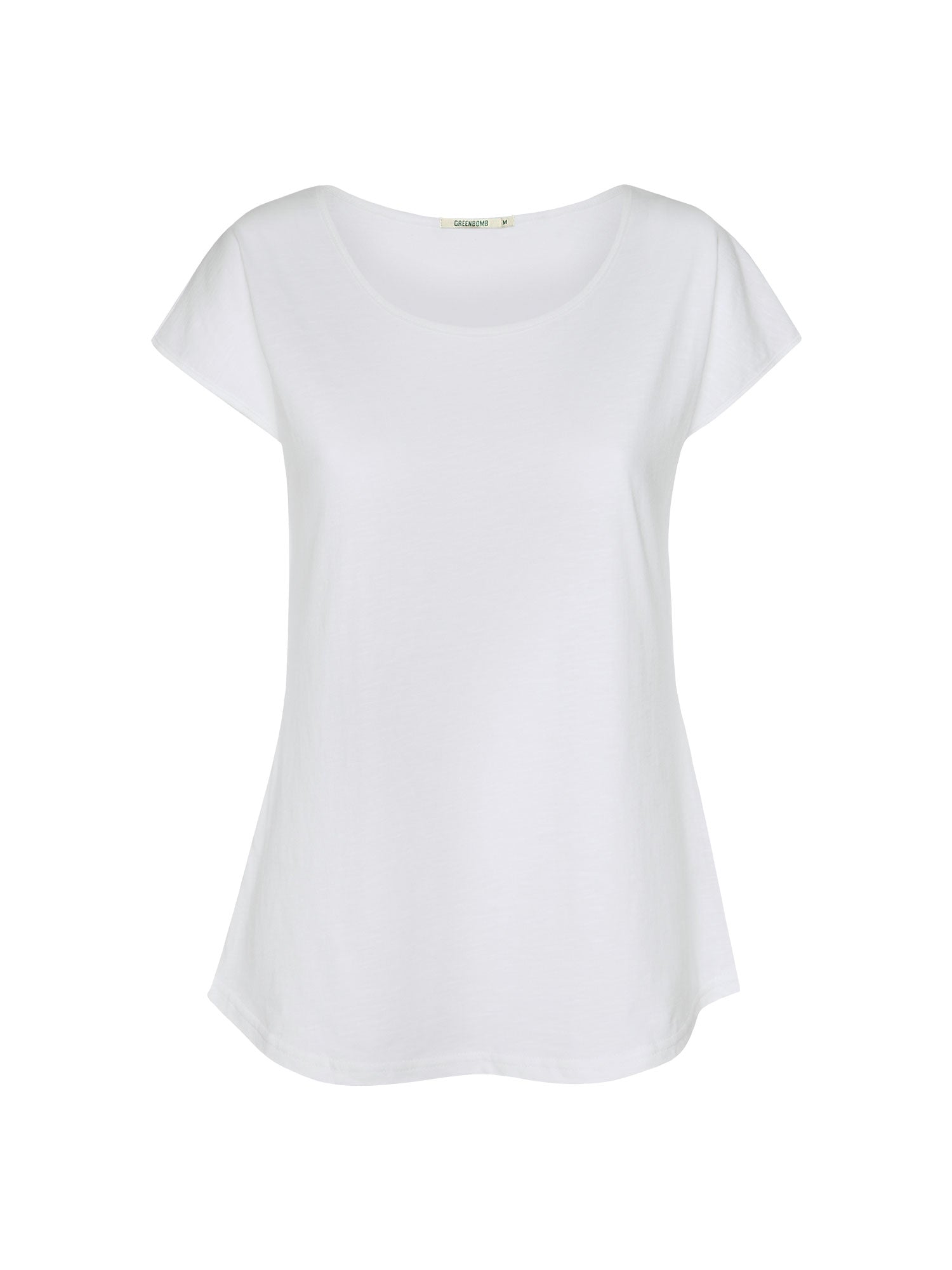White: Lässiges T-Shirt aus Bio-Baumwolle für Damen [24783]