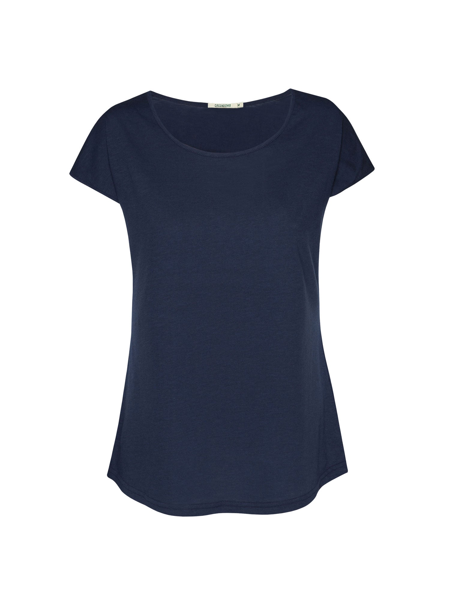 Navy: Lässiges T-Shirt aus Bio-Baumwolle für Damen [24788]