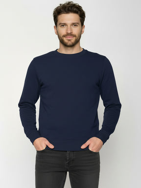 Navy: Gemütliches Sweatshirt aus Bio-Baumwolle für Herren [24789]