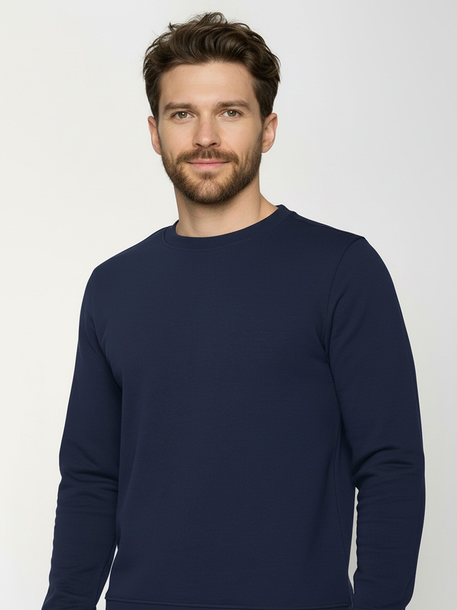 Navy: Gemütliches Sweatshirt aus Bio-Baumwolle für Herren [24790]