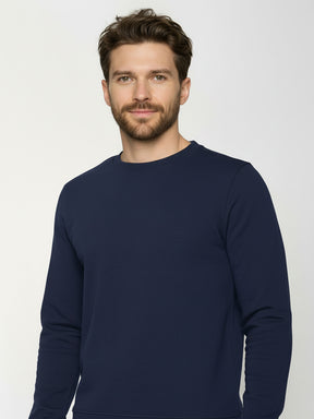 Navy: Gemütliches Sweatshirt aus Bio-Baumwolle für Herren [24790]