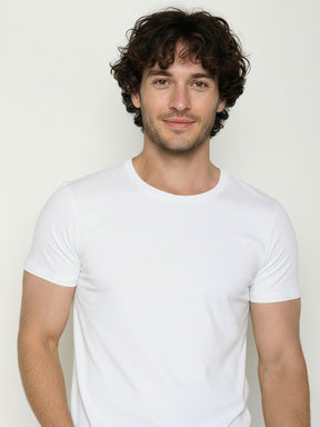 White: Sportliches T-Shirt aus Bio-Baumwolle für Herren [24795]