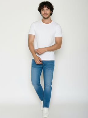 White: Sportliches T-Shirt aus Bio-Baumwolle für Herren [24796]