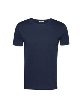 Navy: Sportliches T-Shirt aus Bio-Baumwolle für Herren [24808]