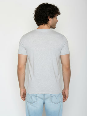 Heather Grey: Sportliches T-Shirt aus Bio-Baumwolle für Herren [24812]