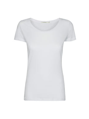 White: Sportliches T-Shirt aus Bio-Baumwolle für Damen [24823]