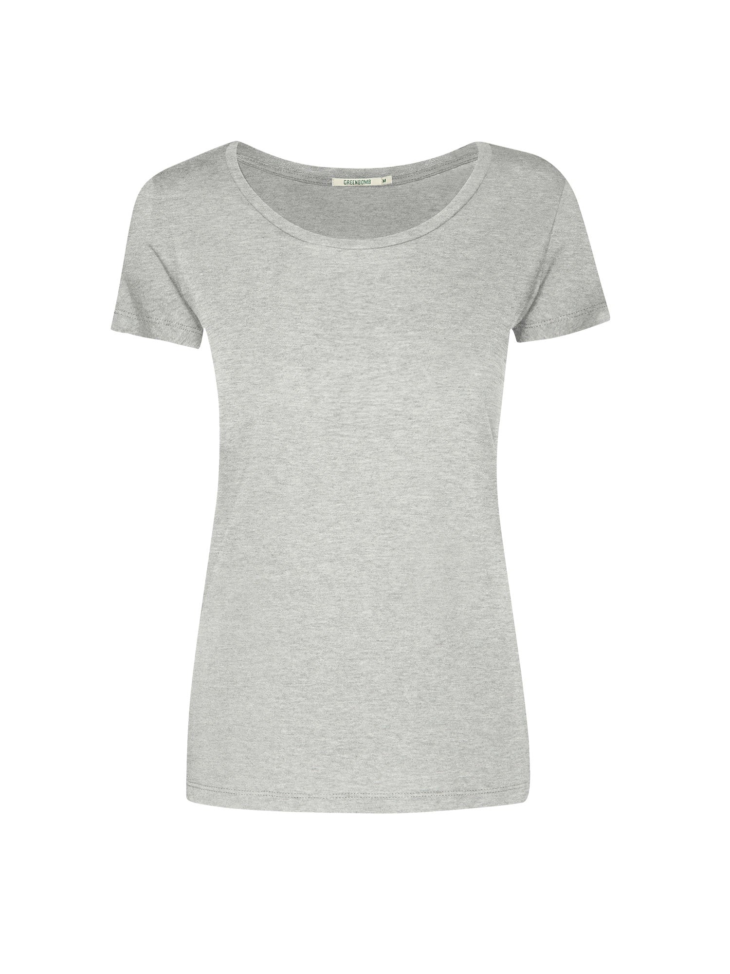 Heather Grey: Sportliches T-Shirt aus Bio-Baumwolle für Damen [24873]