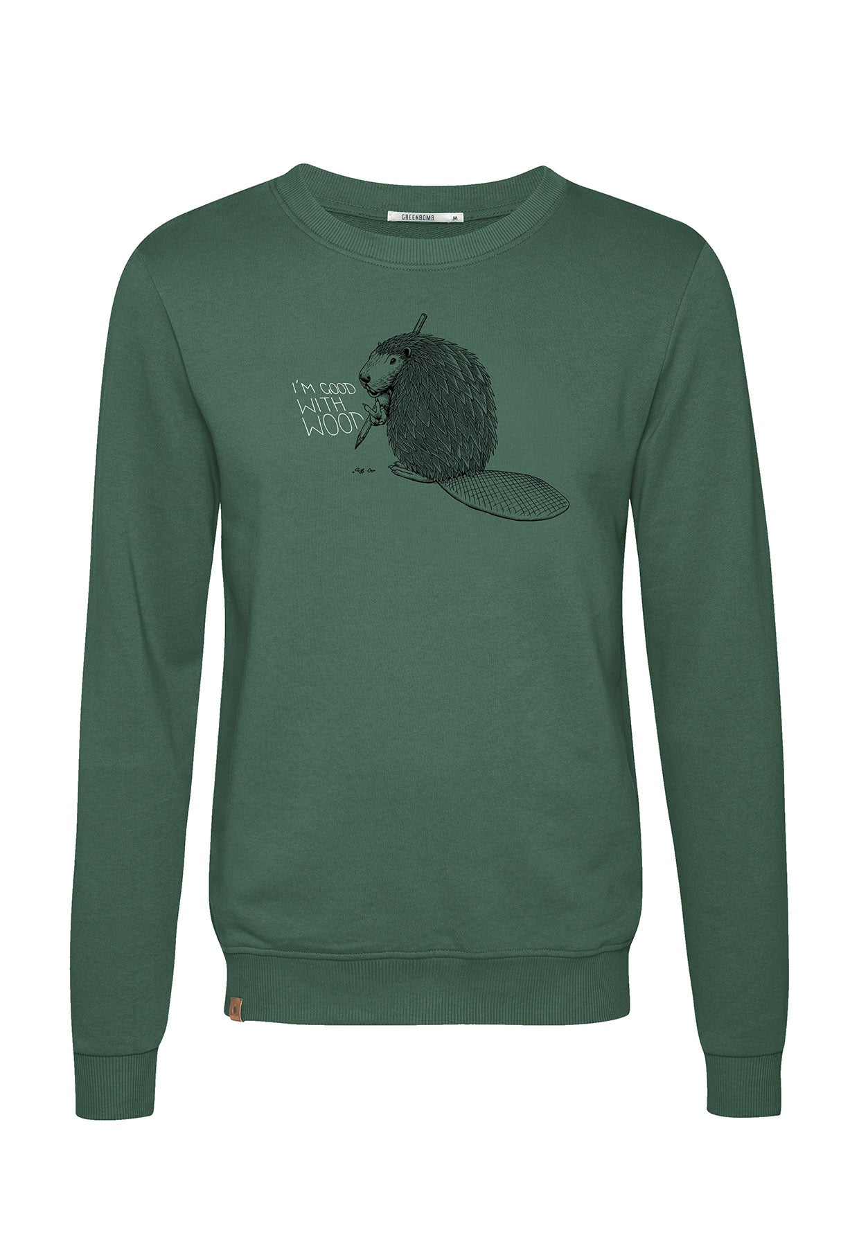 Grüner Gemütliches Sweatshirt aus Bio-Baumwolle für Herren (6)