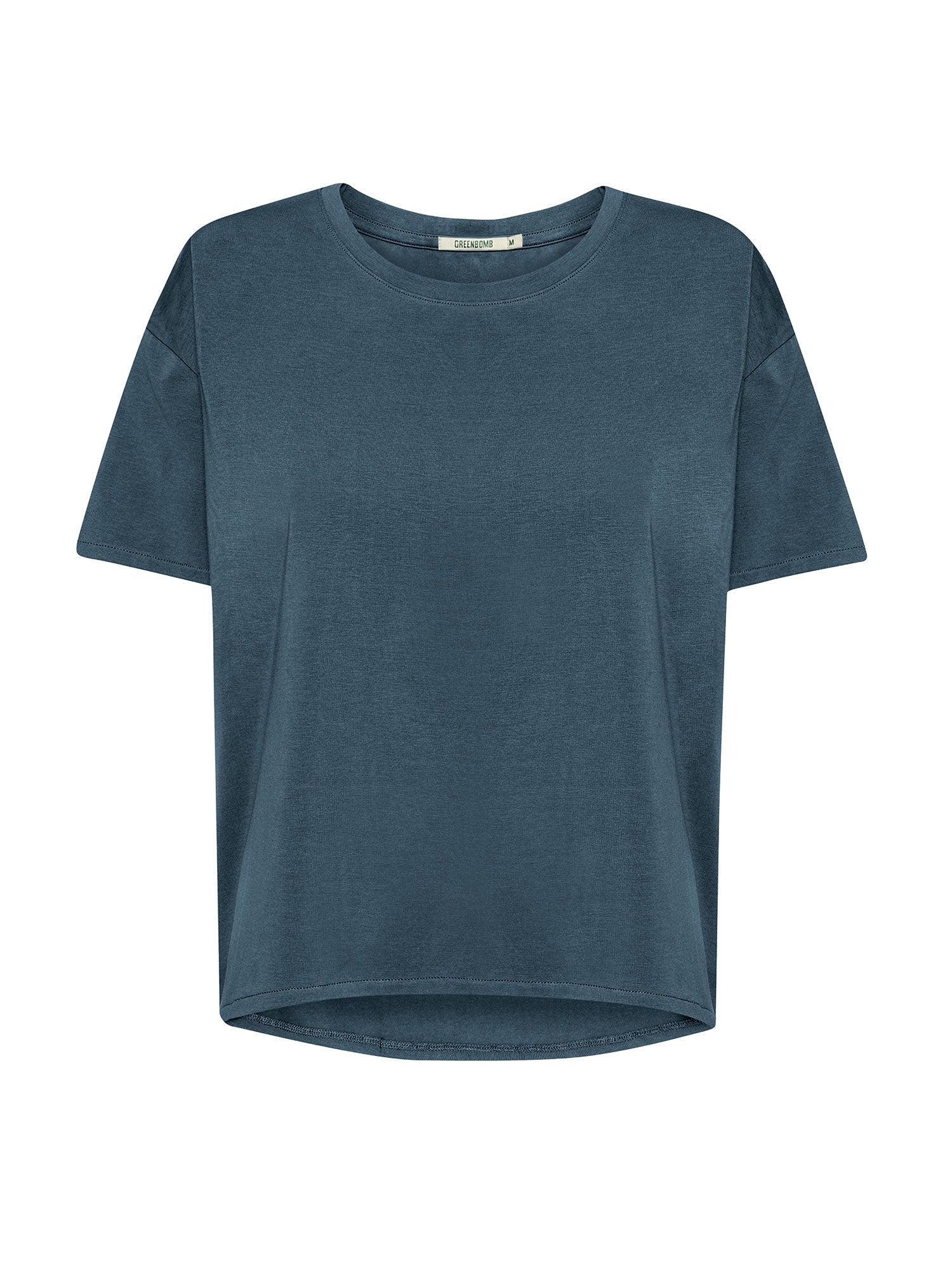Ash Blue: Lässiges T-Shirt aus Bio-Baumwoll-Mix für Damen [24964]