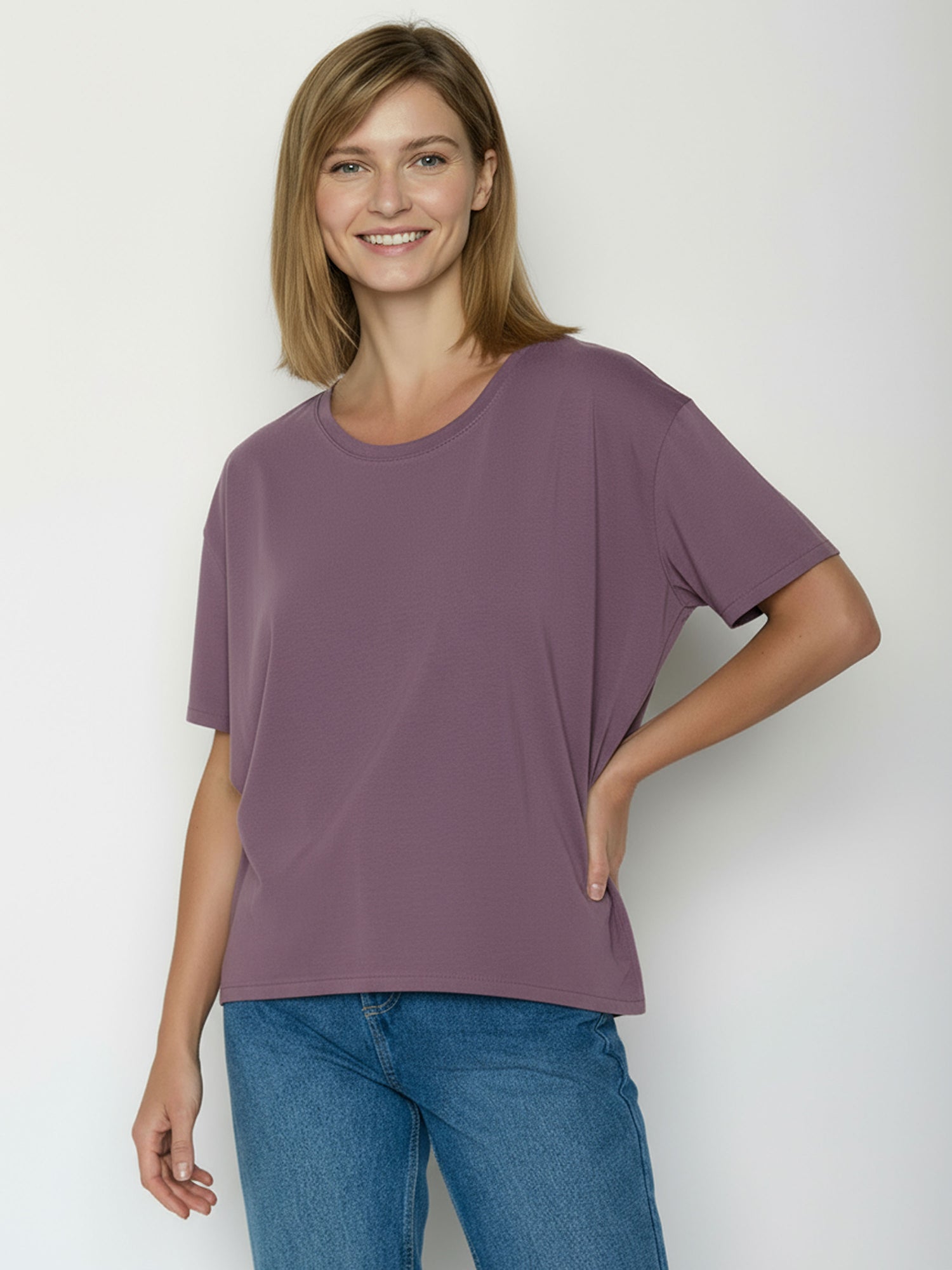 Moorberry: Lässiges T-Shirt aus Bio-Baumwoll-Mix für Damen [24970]