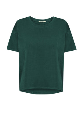 Petrol Green: Lässiges T-Shirt aus Bio-Baumwoll-Mix für Damen [24979]