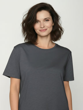 Gravel: Kastiges T-Shirt aus Bio-Baumwolle für Damen [25046]