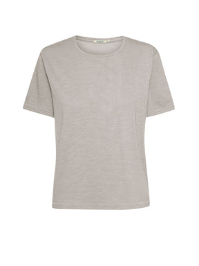 Sandstone: Kastiges T-Shirt aus Bio-Baumwolle für Damen [25059]