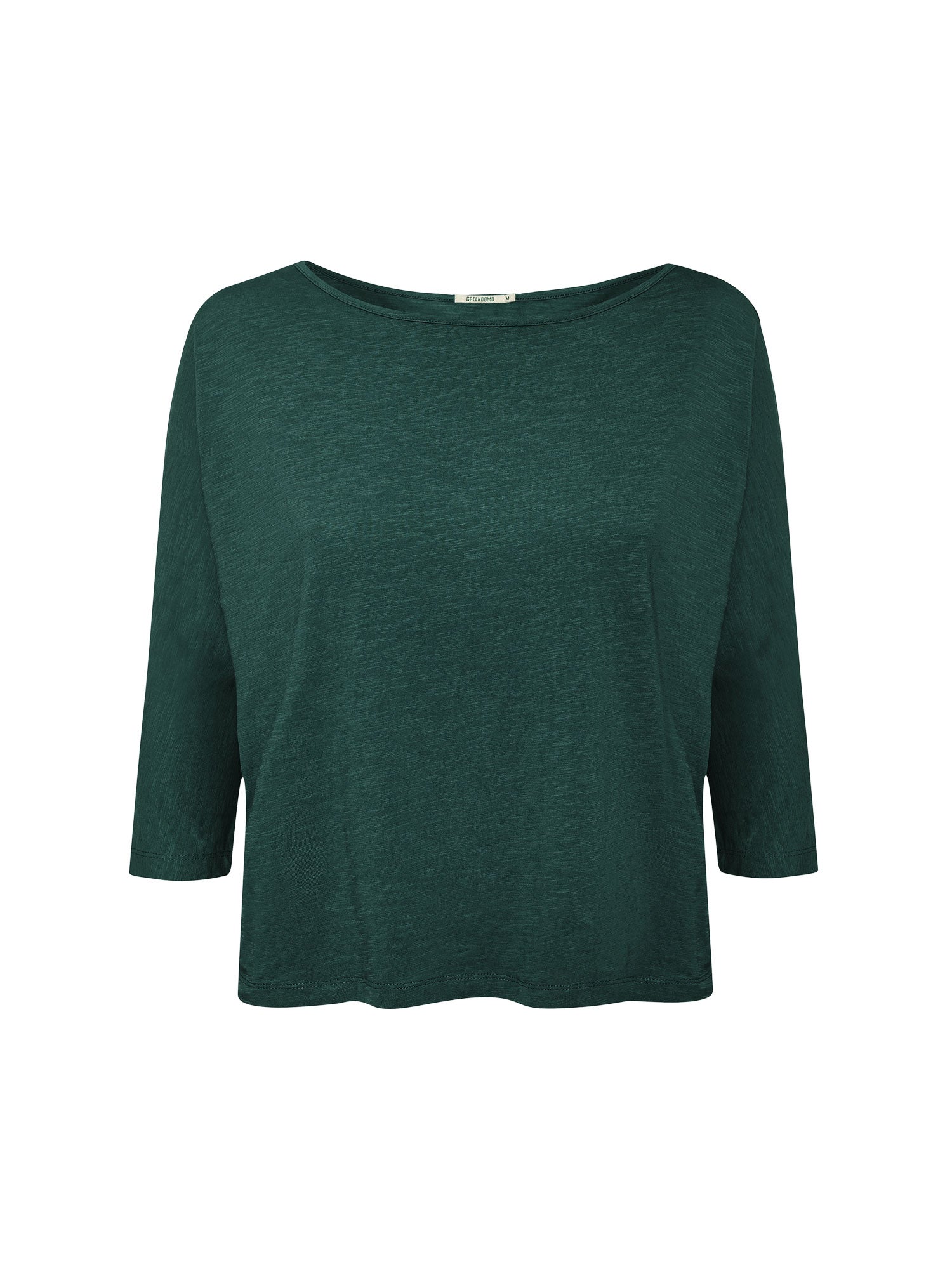 Petrol Green: Gemütliches Longsleeve aus Viskose (LENZING™ ECOVERO™) Mix für Damen [25074]