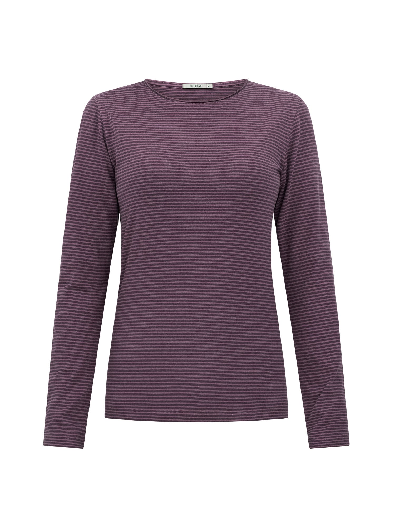 Moorberry Stripes: Sportliches Longsleeve aus Bio-Baumwolle für Damen [25109]