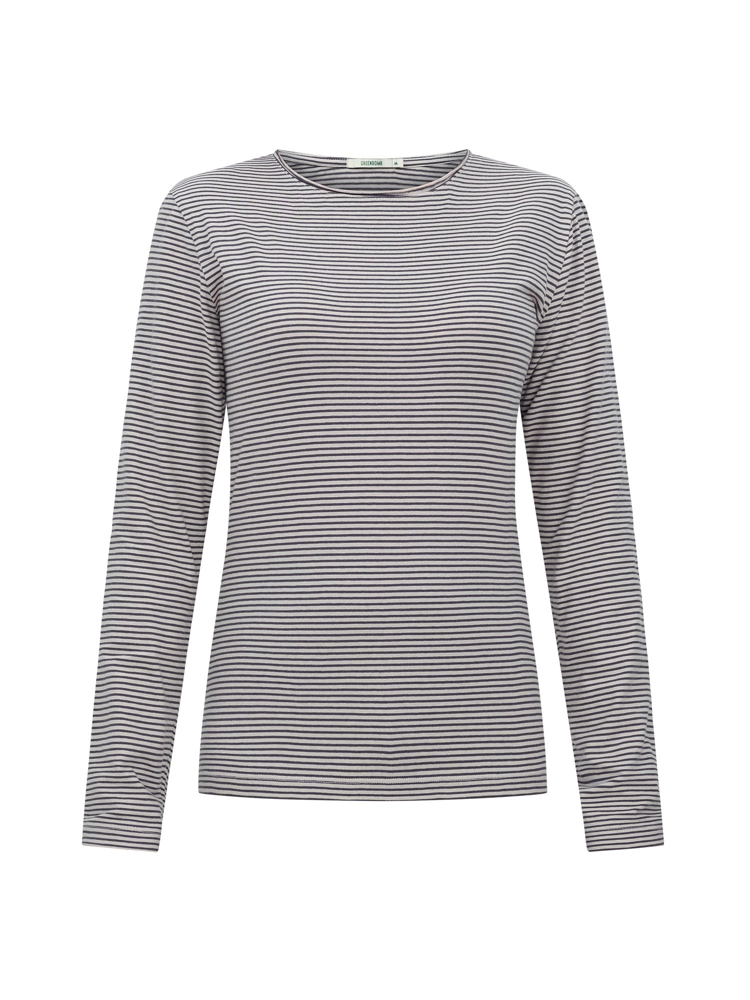 Sandstone Stripes: Sportliches Longsleeve aus Bio-Baumwolle für Damen [25114]
