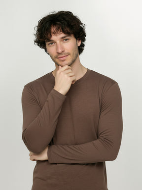 Earth Wood: Funktionales Longsleeve aus Merino-Wolle für Herren [25126]