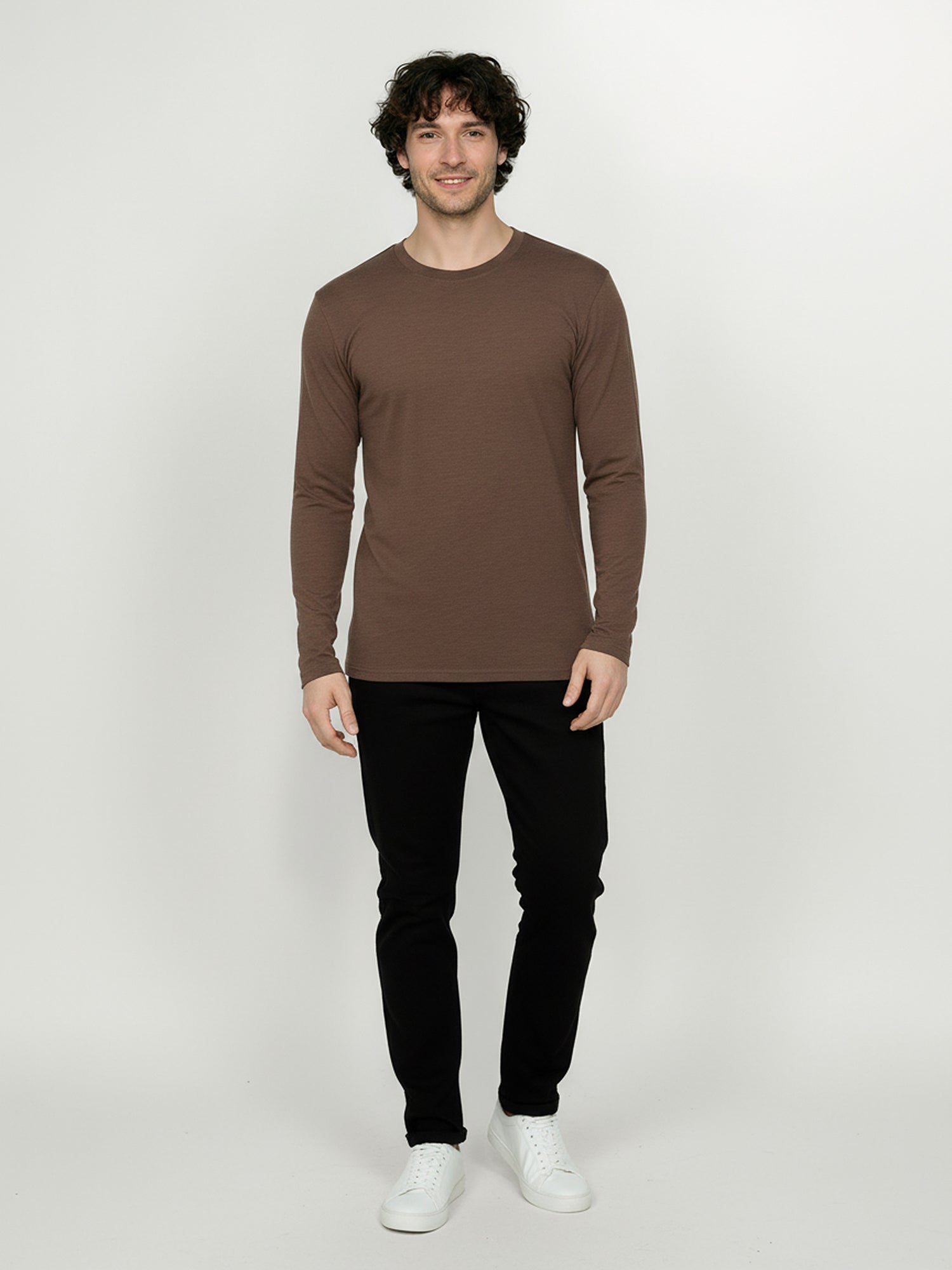 Earth Wood: Funktionales Longsleeve aus Merino-Wolle für Herren [25127]