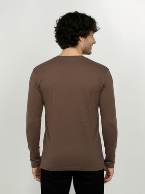 Earth Wood: Funktionales Longsleeve aus Merino-Wolle für Herren [25128]
