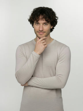 Sandstone: Funktionales Longsleeve aus Merino-Wolle für Herren [25131]