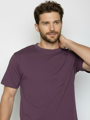 Berry Bark: Lässiges Oversize-T-Shirt aus Bio-Baumwolle für Herren [25136]