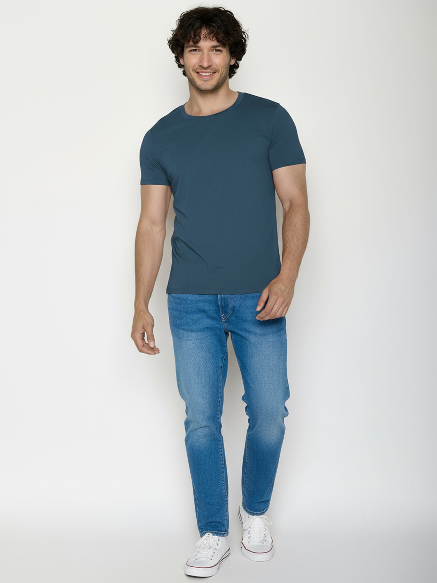 Blue Pine: Sportliches T-Shirt aus Bio-Baumwolle für Herren [25162]