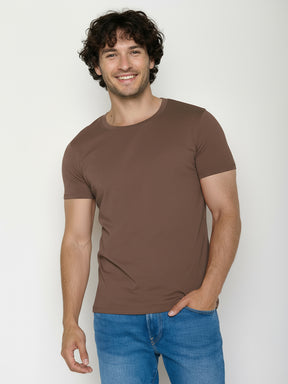 Earth Wood: Sportliches T-Shirt aus Bio-Baumwolle für Herren [25170]