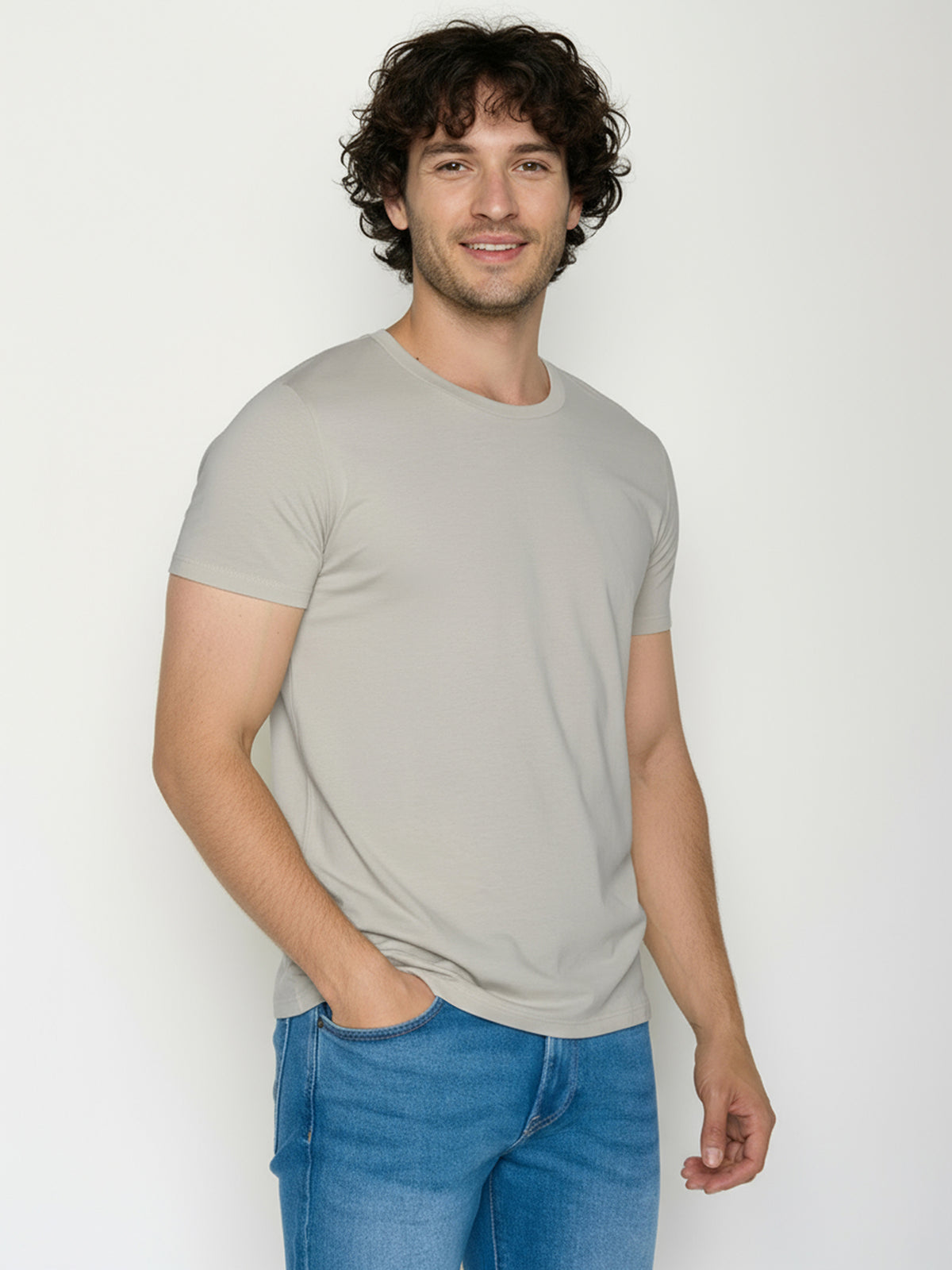 Sandstone: Sportliches T-Shirt aus Bio-Baumwolle für Herren [25180]