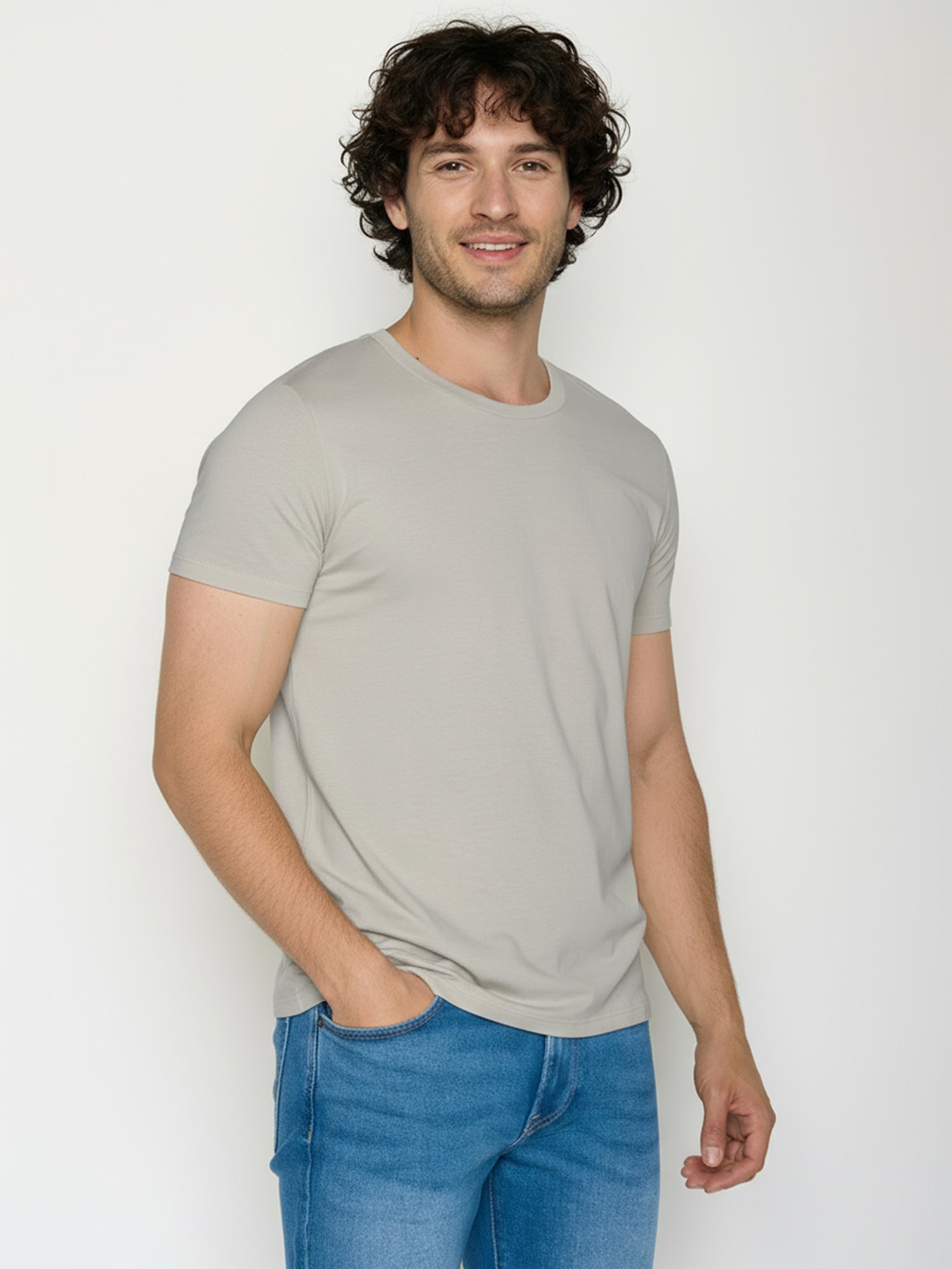 Sandstone: Sportliches T-Shirt aus Bio-Baumwolle für Herren [25180]