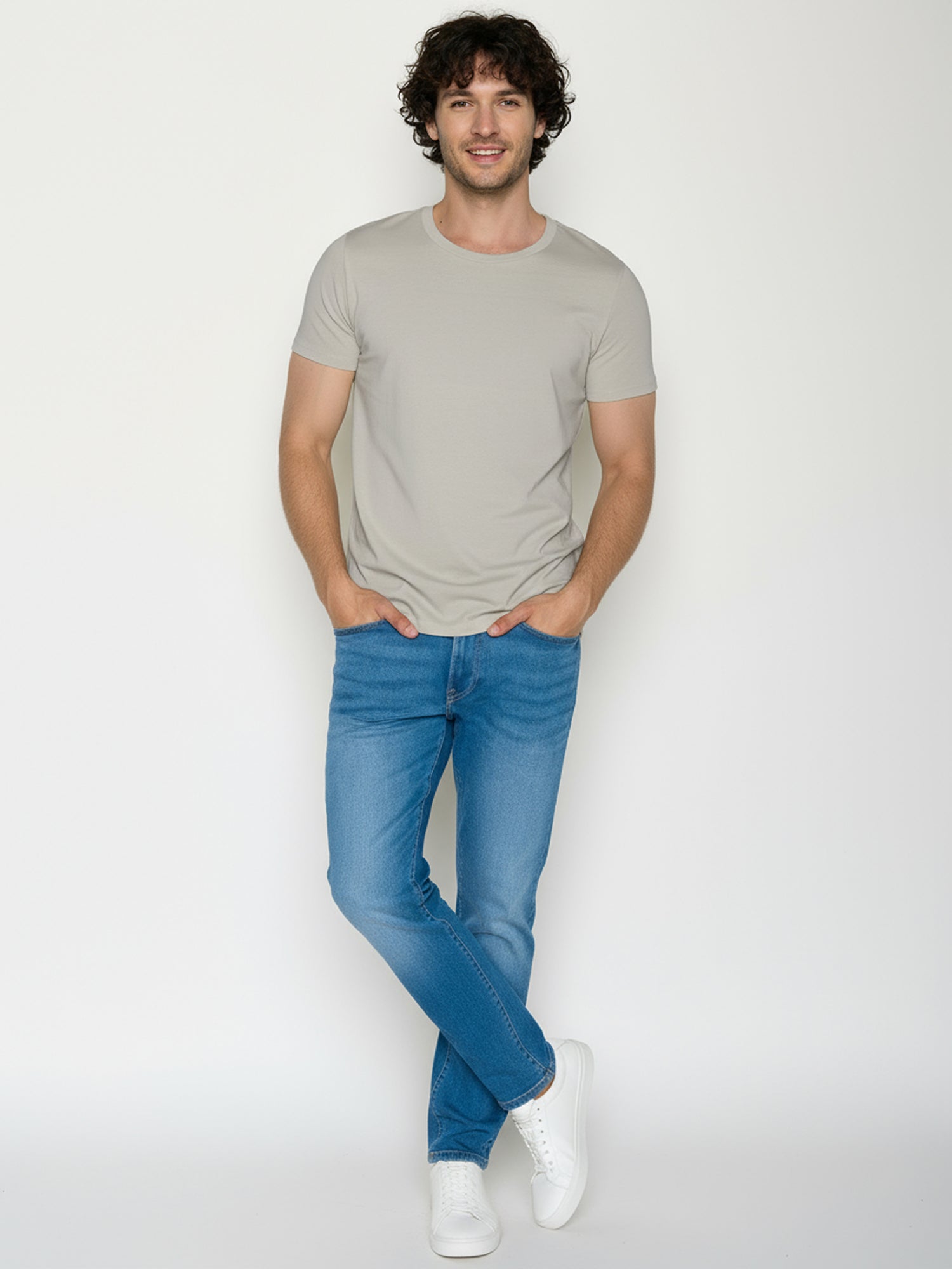 Sandstone: Sportliches T-Shirt aus Bio-Baumwolle für Herren [25182]