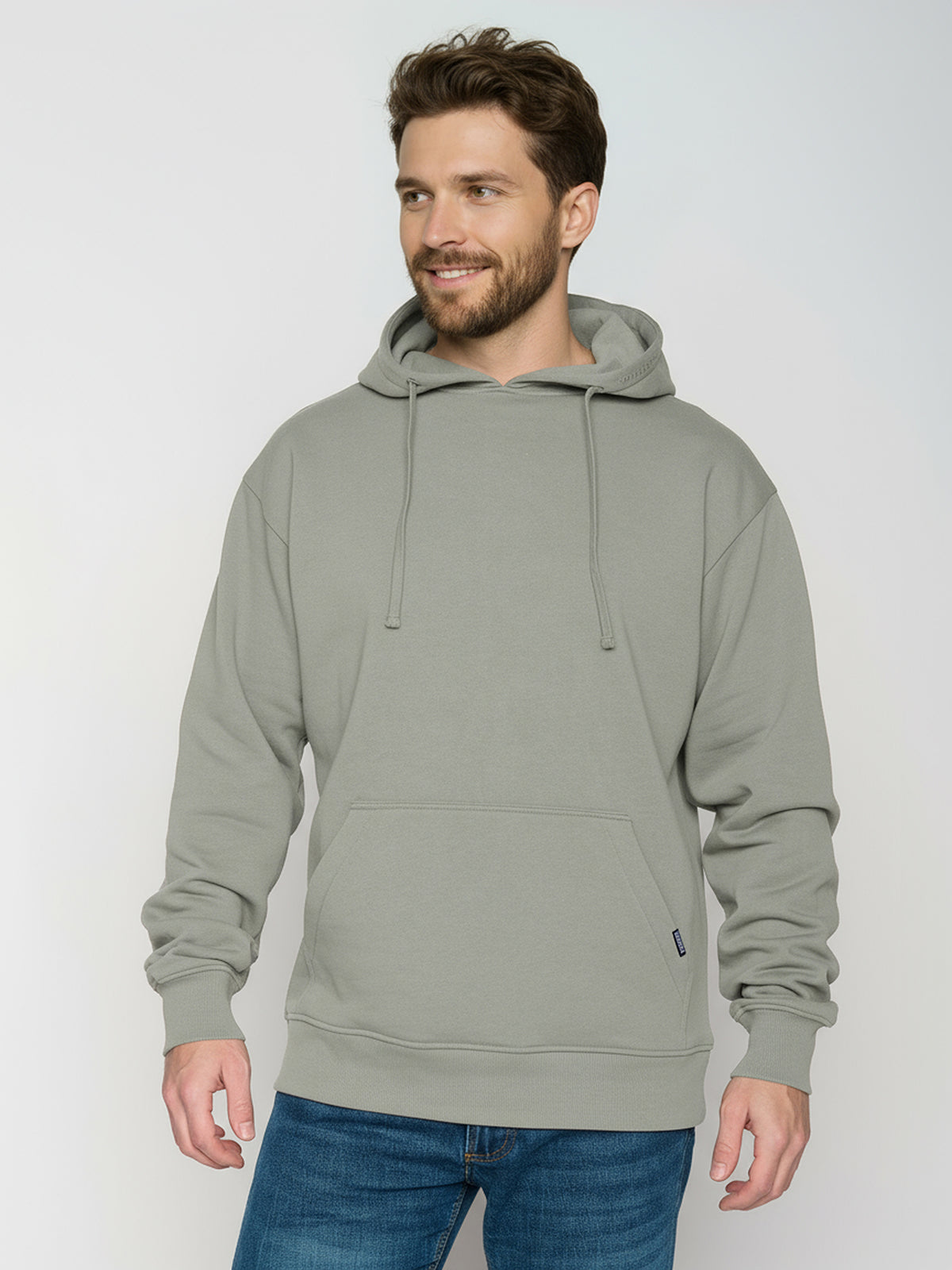 Moos Mint: Gemütlicher Hoodie aus Bio-Baumwolle für Herren [25195]